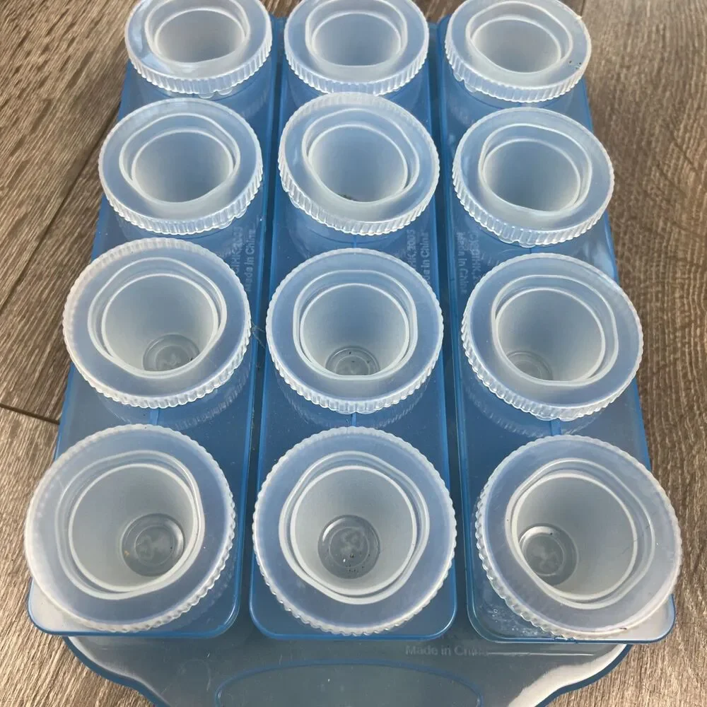 12-Piece Shot Glass Ice Cube Mold Set -blue Jello Shots